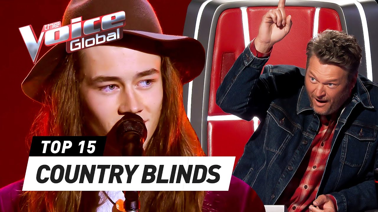 ⁣COUNTRY Blind Auditions that make The Voice CHAIRS spin like crazy