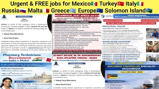 Urgent & FREE jobs for Mexico🇲🇽 Turkey🇹🇷 Italy🇮🇹 Russia🇷🇺 Malta🇲🇹 Greece🇬🇷 Europe🇪🇺 Solomon Island🇸🇧 screenshot 2
