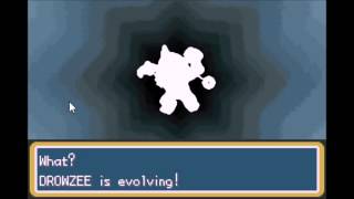 Pokémon Fire Red GBA: Drowzee evolves into Hypno