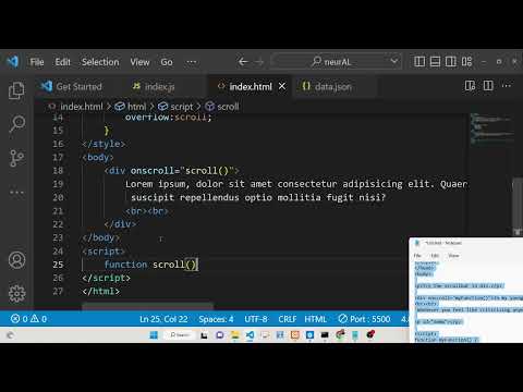 Javascript onscroll Event