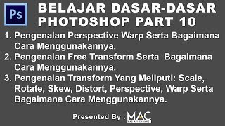 Tutorial photoshop pemula sampai mahir (Part 10)