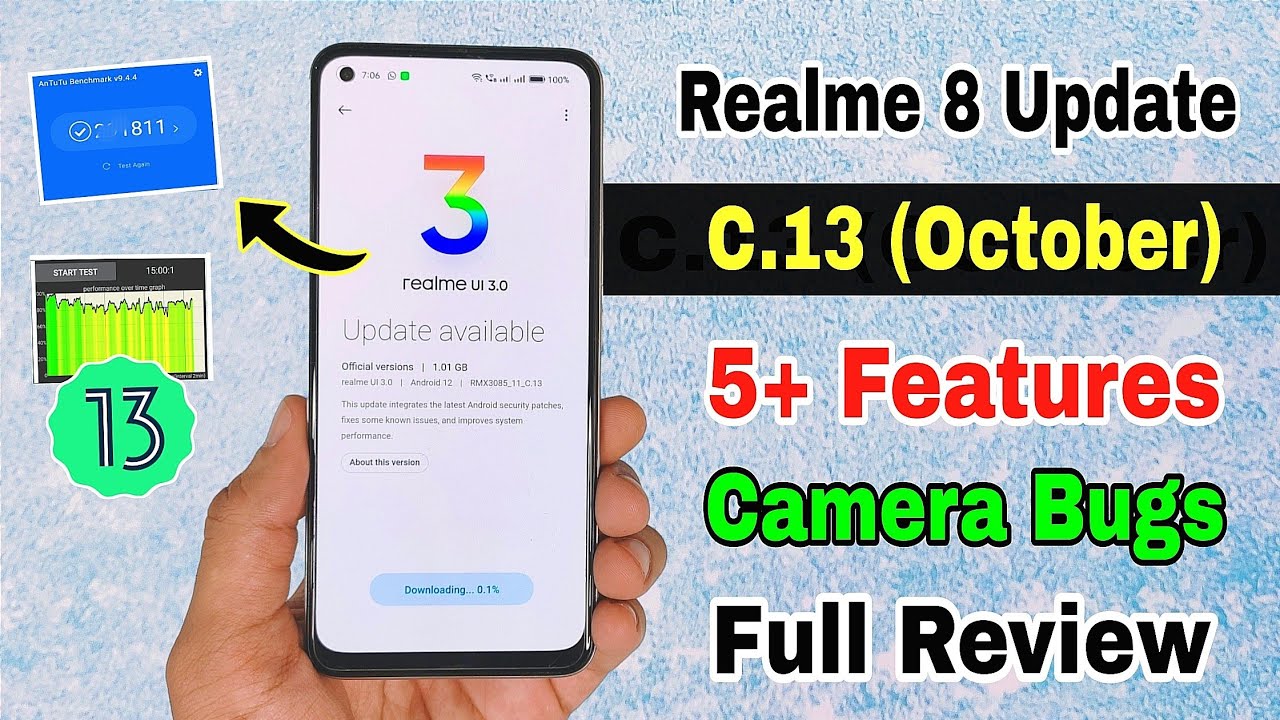 Realme 8 C.13 October Stable update full review | new features | realme 8 new update | Android 13