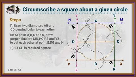 Circumscribe a square about a given circle