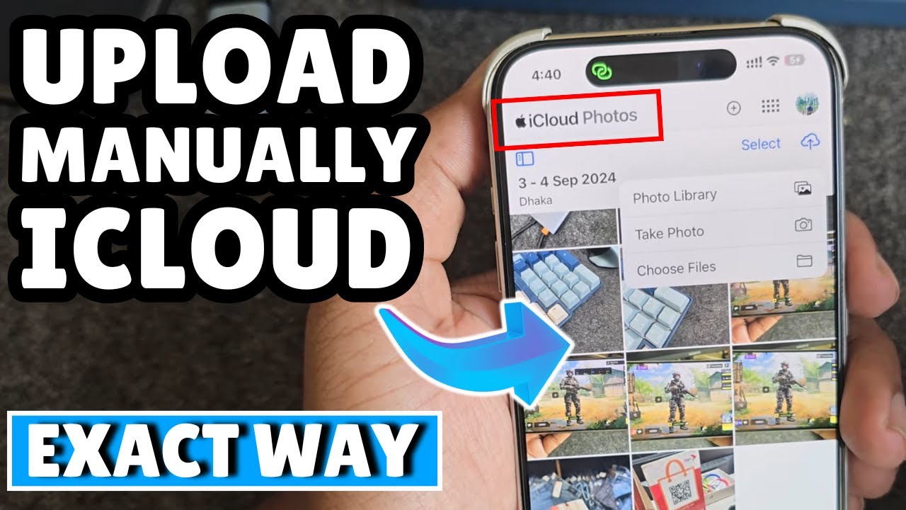 How to upload photos Manually to iCloud iOS 18 (New Update) - YouTube