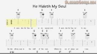 Learn Hymns on Guitar - He Hideth My Soul - Tablature and Chords