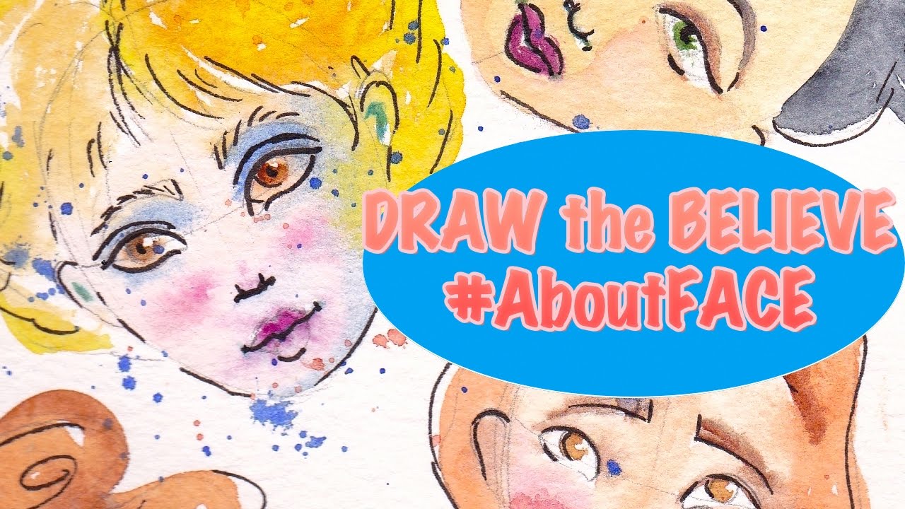 HOW TO DRAW THE BELIEVE FACE #BIGARTQUEST #ABOUTFACE #2A