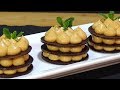 Delicioso Milhojas de chocolate con crema dulce de leche (Reto 3 ingredientes)  - Recetas de cocina