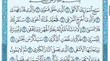سورة الأعلى مكتوبة / ماهر المعيقلي