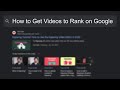 How to Make YouTube Videos that Rank on Google Search (Video SEO Guide)