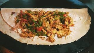 أسرع وأحسن كريب فاهيتا فراخ شوفته   Chicken Fajita Crepe making