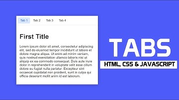 Build Tabs Using HTML, CSS & JavaScript
