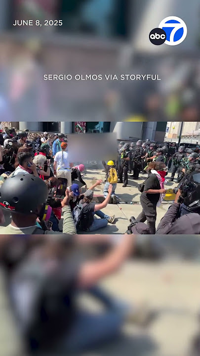 Police use batons and less-lethal rounds during LA protests