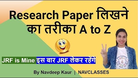 Research Paper लिखने का तरीका A to Z
