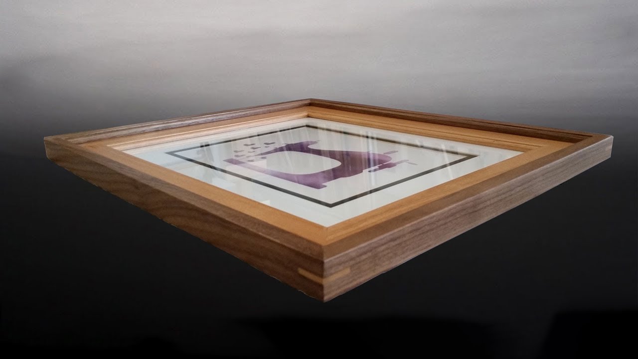 Make A 2 Tier Picture Frame With Keyed Miter Inlay Woodworking Woodworking Pictureframing Diy