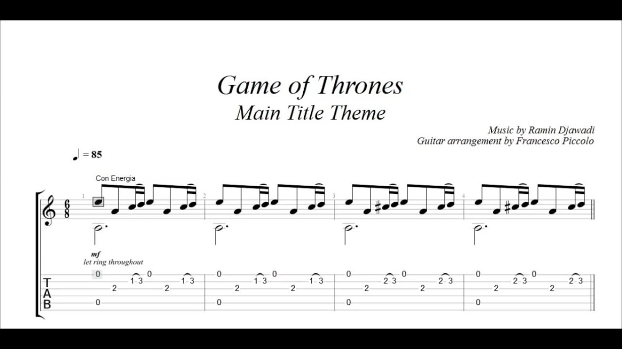 Game of Thrones - Theme  Guitar Lesson How to play Lead Guitar + Chords  (with Tabs) Tutorial 