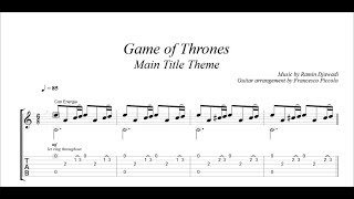 Video thumbnail of "Game of Thrones - Main Title Theme (Fingerstyle Guitar TABS)"