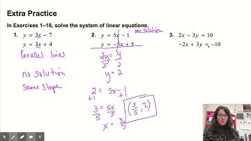 Algebra Lesson 5.4 notes Solving Special Systems of Linear Equations