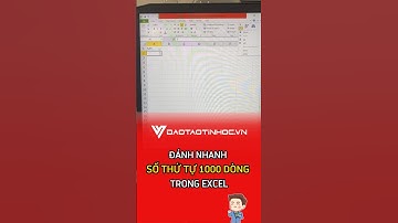 Đánh nhanh số thứ tự 1000 dòng trong Excel #daotaotinhoc #tinhocvanphong #excel #tips