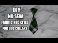 DIY -no sew- Fabric neck tie for dog collars