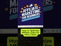 How to Optimize Affiliate Links for More Clicks - Affiliate Marketing for Beginners #shorts