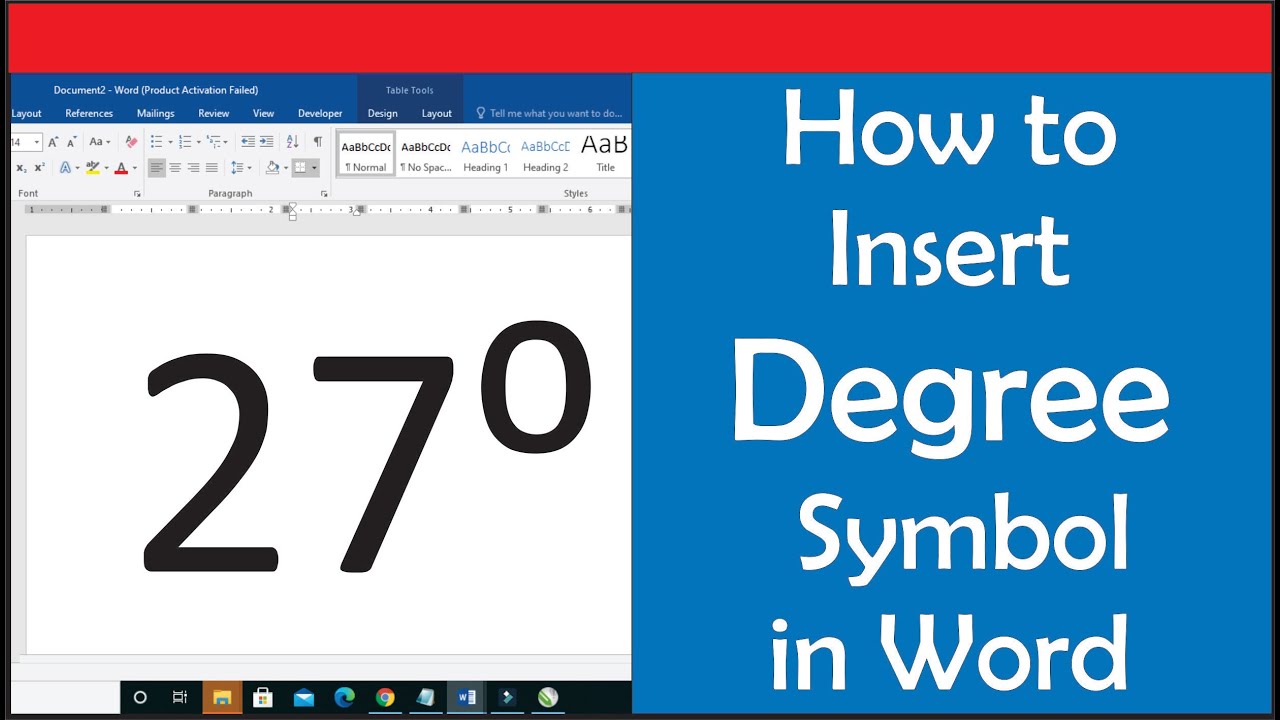 How To Type Degree Symbol In Ms Word - Printable Templates