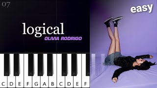 Olivia Rodrigo - logical ~ EASY PIANO TUTORIAL