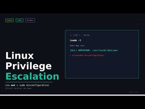 Linux Privilege Escalation aws — sudo Misconfiguration | RootLevel