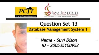 DBMS Task 13 |Create a Table for Storing Information| 1st Year | Java Institute | Suvi Dison