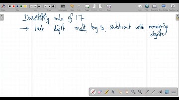 Divisibility rule of 17
