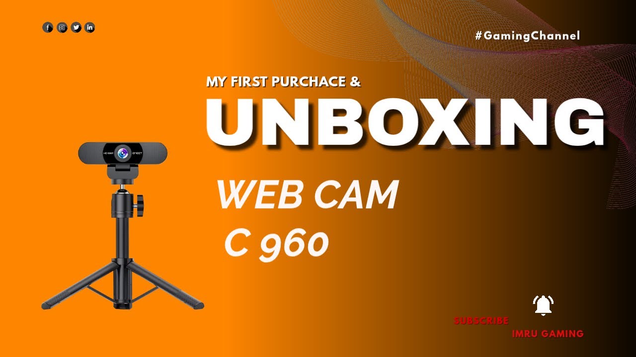 UNBOXING WEBCAM C960 || IMRU GAMING - YouTube