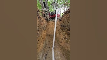 Home sewer Pipe line installed for resident. 10ft deep service lateral