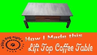 I Made a Lift Top Coffee Table!!!! (possibly the 312th best video in You Tube history!) I show you how I made a lift top coffee table, the lifting hardware was given to me, but the total money I spent on material was ...