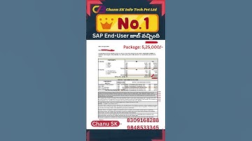 No1 SAP End User training in India-Best SAP Training in india-SAP Online Training in telugu-ChanuSK