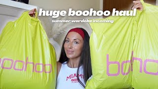 *HUGE* NEW IN BOOHOO HAUL! SUMMER STAPLES, SWIMWEAR, HOLIDAYWEAR | try on june 2023