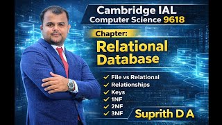 Database, RDBMS, Normalization(1NF,2NF,3NF) | Cambridge IAL-AS Computer Science 9618 | #suprith