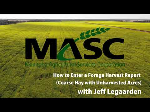 Thumbnail for Déclarer, en acres, les superficies de foin brut non récoltées