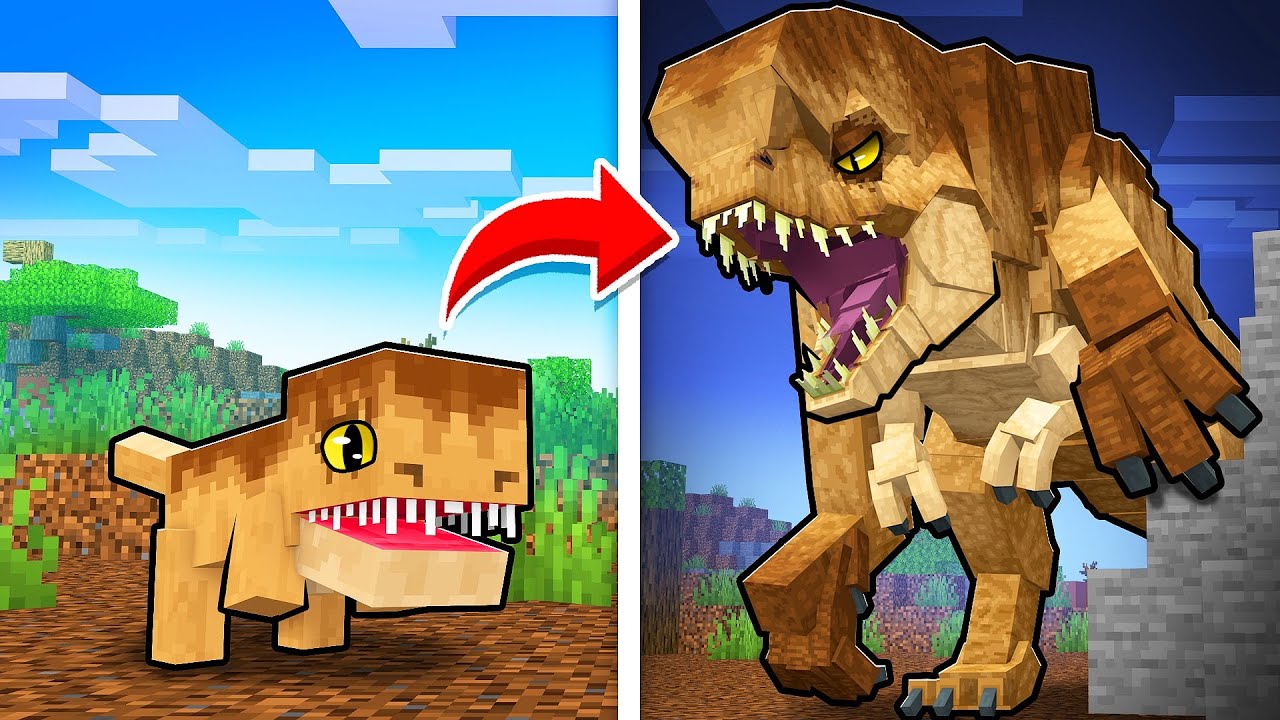 CICLO de VIDA do D-REX no Minecraft!! ‹ DONAT3LO ›