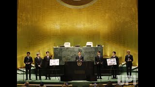 BTS(방탄소년단) speech in Korean with president Moon Jae-in at 76th UN General Assemble SDG moment