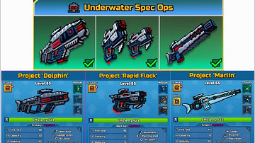 Trader Van Weapons Underwater Spec Ops Full Set Review | Pixel Gun 3D 3 Cat Spam Gameplay