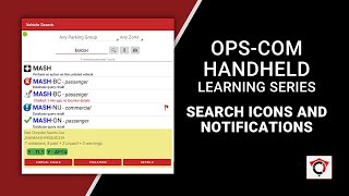 OPSCOM - Search Interface Icons and Notifications