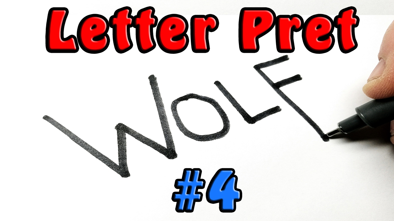 Letter Tekenen! Maak Van Letters Een Cartoon Tekening - Wolf - Youtube