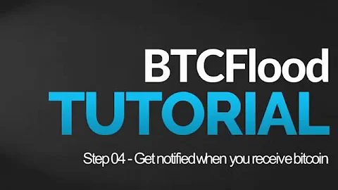 BTCFlood Tutorial - Step 04 - Get notified when yo...