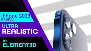 Анонс iPhone 2023 года в After Effects Element 3D | Ультра реалистичный