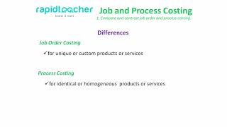 Famous Job Order and Process Costing (Similarities and Differences) Wealth