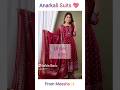 Anarkali suits 💖Beautiful and fashionable✨looks amaze #meesho #shorts #youtuber