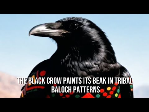 The Black Crow Paints Its Beak in Tribal Baloch Patterns - YouTube