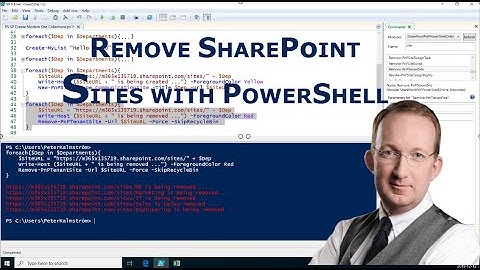100 Loop to run through array and remove SharePoint sites - PowerShell with SharePoint from Scratch