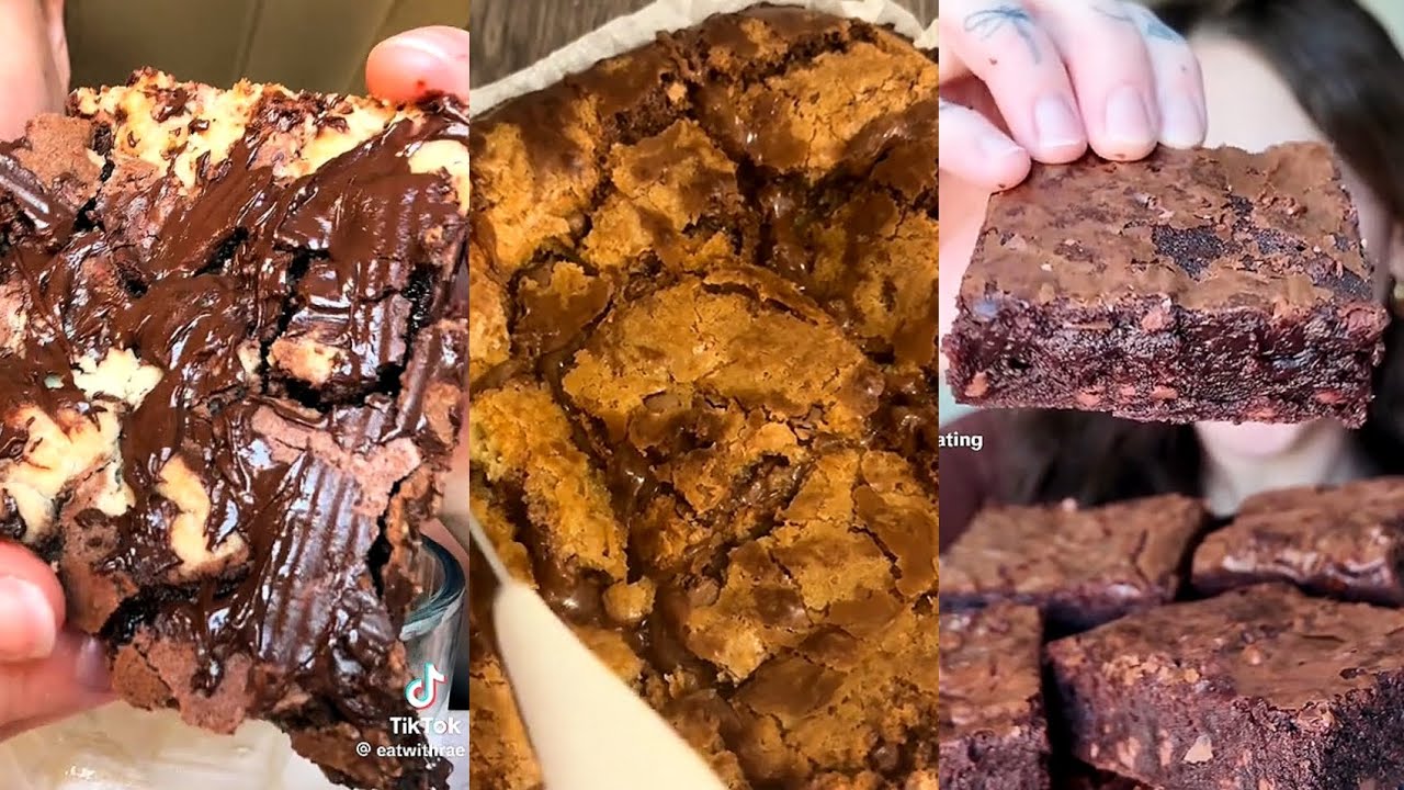 TIKTOK CHOCOLATE BROWNIE MUKBANG COMPILATION