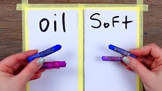 Simple Soft Art vs. Oil Pastels Painting Ideas