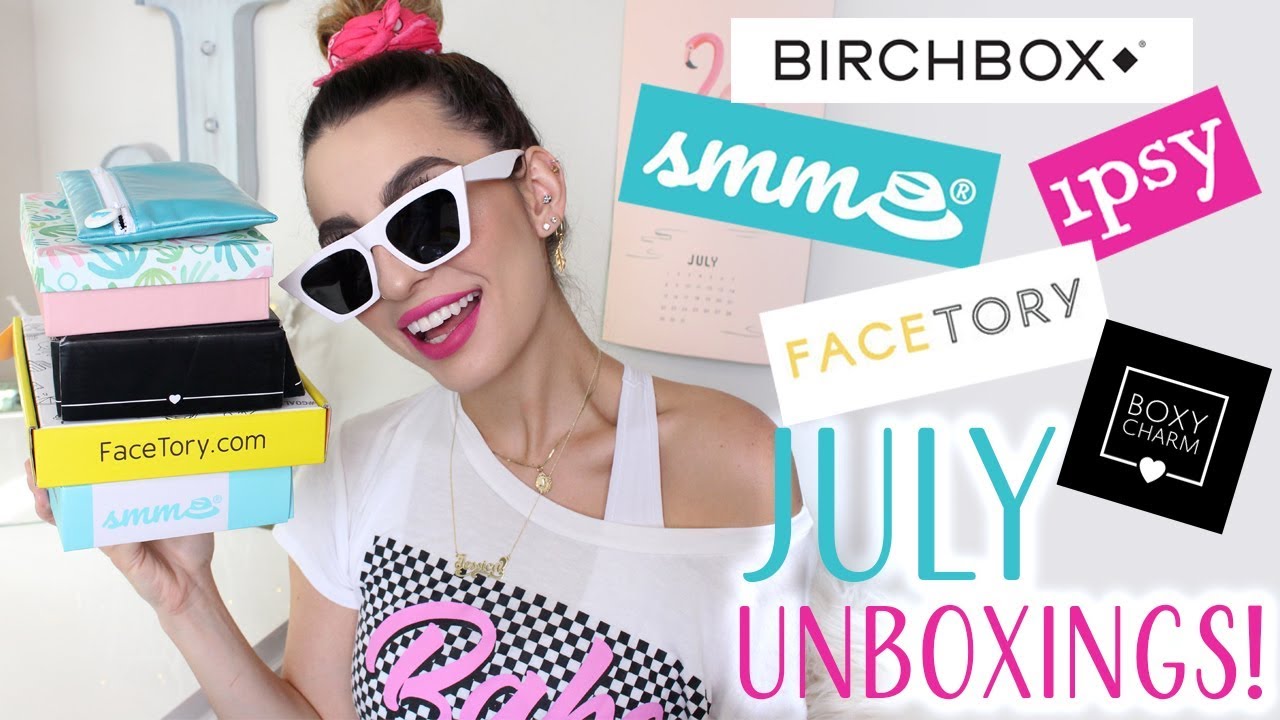 July Unboxings Birchbox Ipsy Boxycharm Facetory SingleMomMafia 